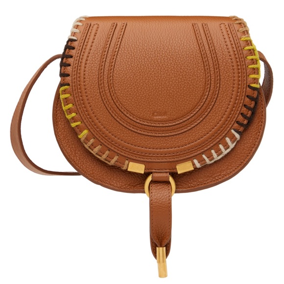 BRAND NEW CHLOE MARCIE CROSSBODY TAN LEATHER BAG PURSE - Picture 3 of 14